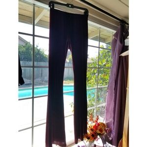 Wine Red Velvet Bellbottom Leggings